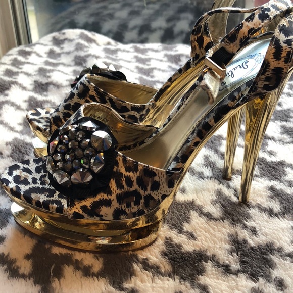 Leopard print platform heel - Picture 4 of 5